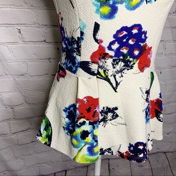 Anthropologie Postmark Floral Mignon Peplum Top - Picture 3 of 11